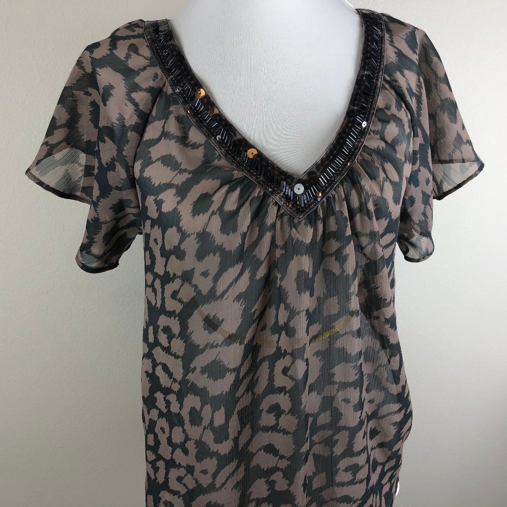 Express Cap Sleeve Blouse Size S Black